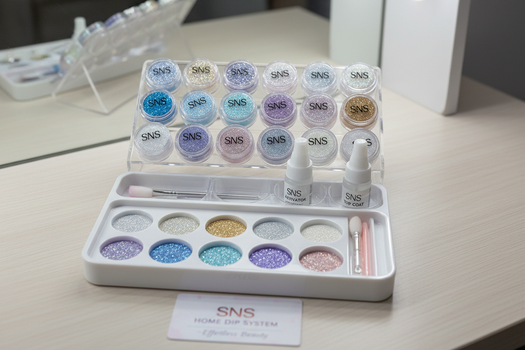 Dip powder organizer with 12 shades