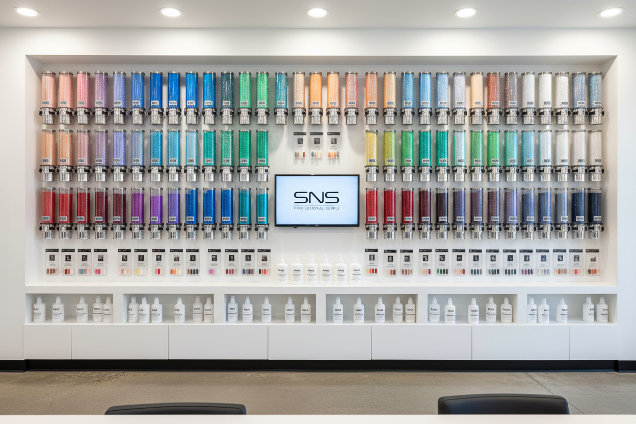 SNS powder wall with 24 colors
