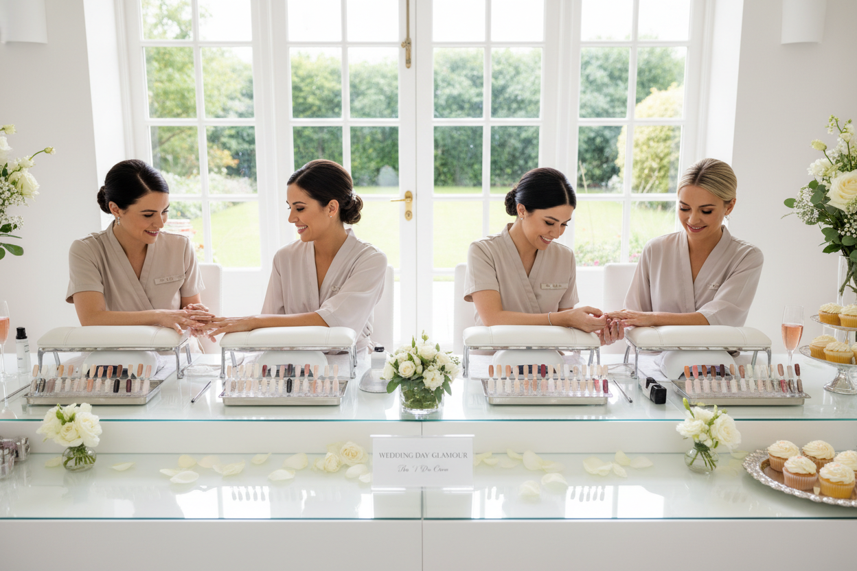 Bridal party station with 4 setups