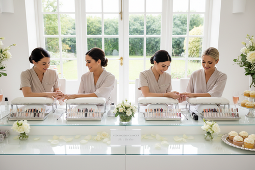 Bridal party station with 4 setups