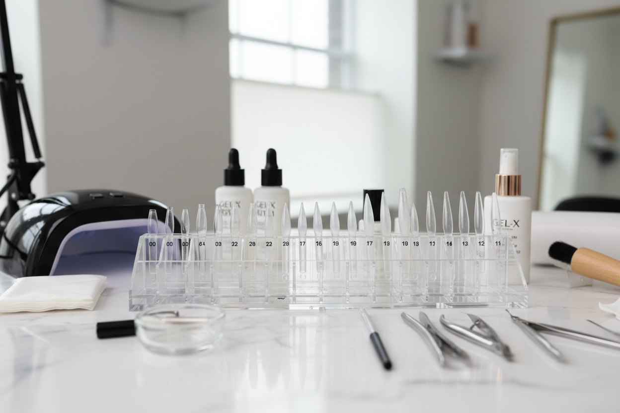 Gel-X tip organizer with 20 sizes