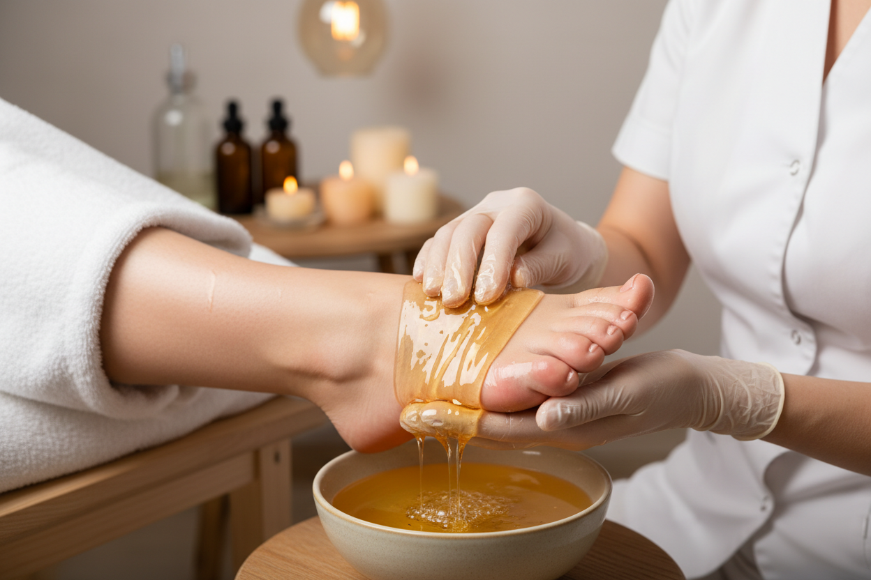 Warm paraffin wax treatment application